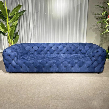 Luxury Leather Tufted Sofa