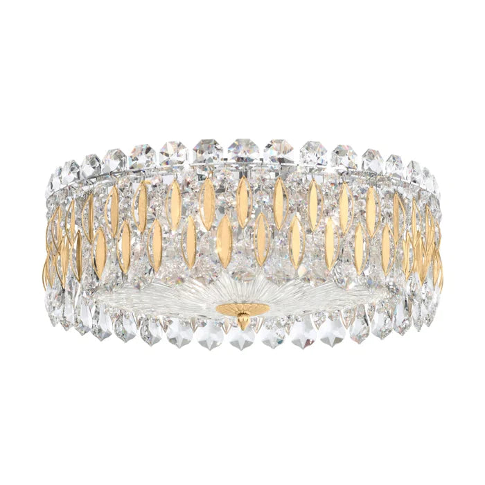 Light Luxury Crystal Beads Drum Collection Flush Mounted/Rectangle/Round Chandelier