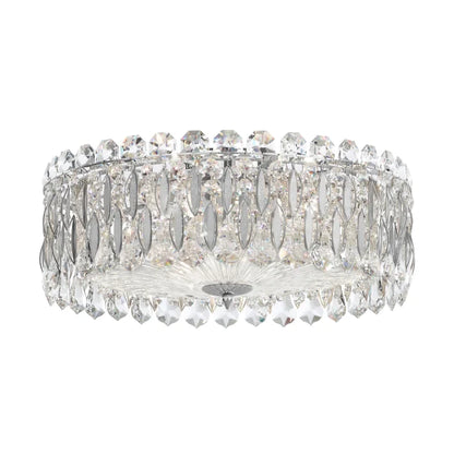 Light Luxury Crystal Beads Drum Collection Flush Mounted/Rectangle/Round Chandelier