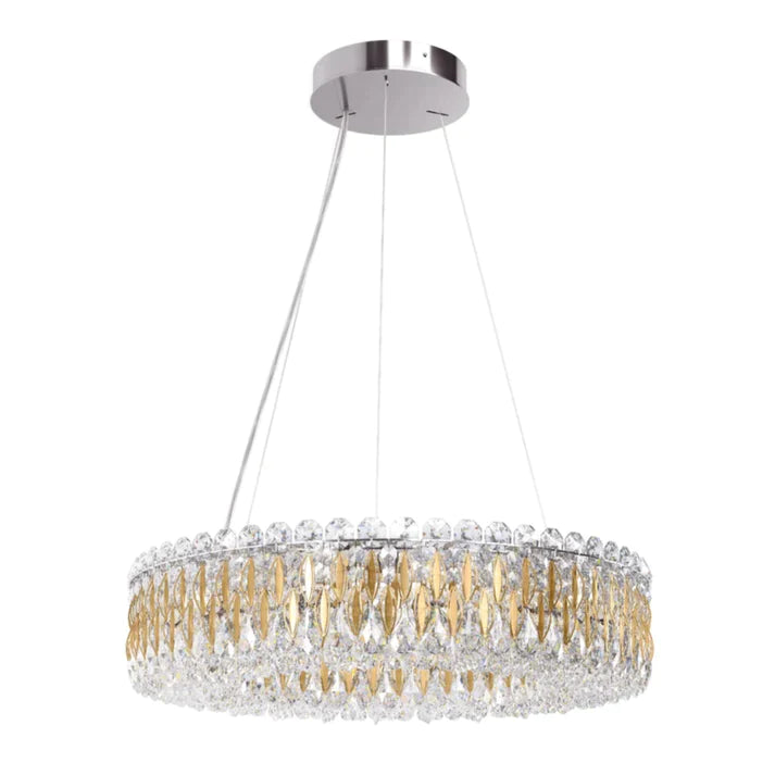 Light Luxury Crystal Beads Drum Collection Flush Mounted/Rectangle/Round Chandelier