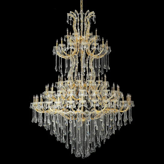 Traditional Clear White Candle Crystal Chandelier for Staircase/Foyer/Living Room/Villa