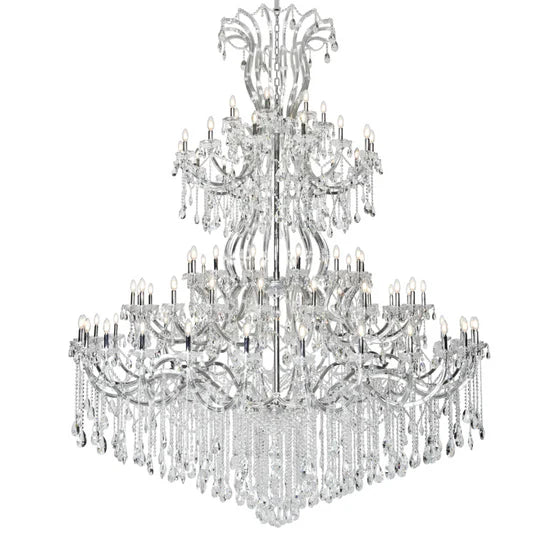 Traditional Clear White Candle Crystal Chandelier for Staircase/Foyer/Living Room/Villa