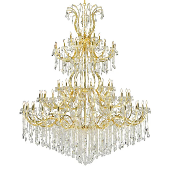 Traditional Clear White Candle Crystal Chandelier for Staircase/Foyer/Living Room/Villa