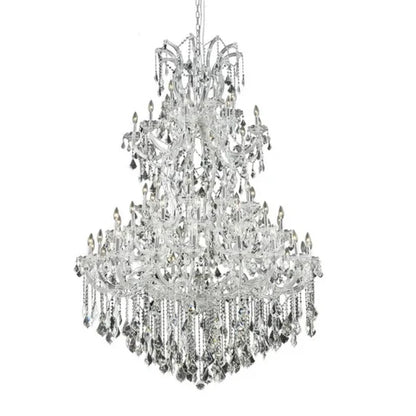 Traditional Clear White Candle Crystal Chandelier for Staircase/Foyer/Living Room/Villa