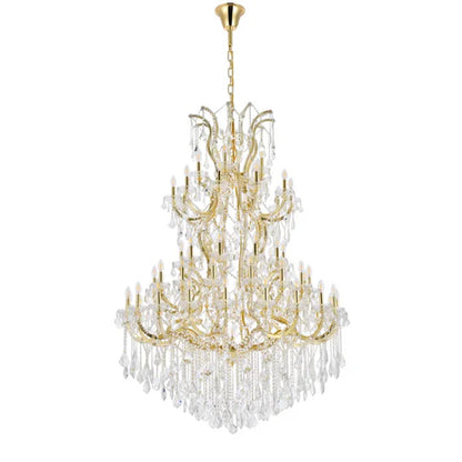 Traditional Clear White Candle Crystal Chandelier for Staircase/Foyer/Living Room/Villa