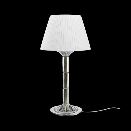 Luxury Crystal Slub White Lampshade Table Lamp