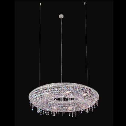 Luxury Circle Colorful Crystal Chandelier for Living Room/Low-ceiling