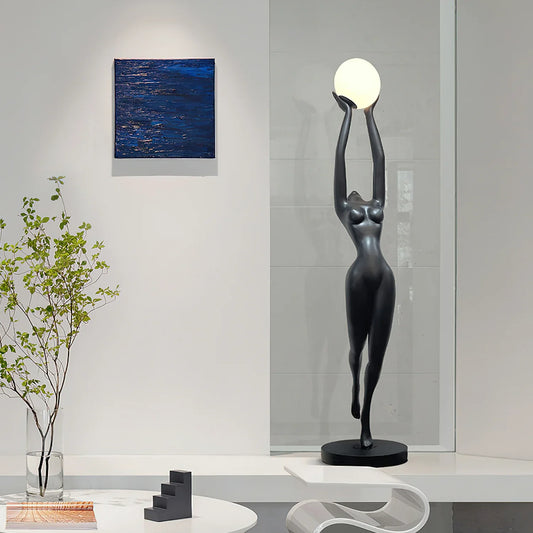 Elegant Lady Sculpture Floor Lamp