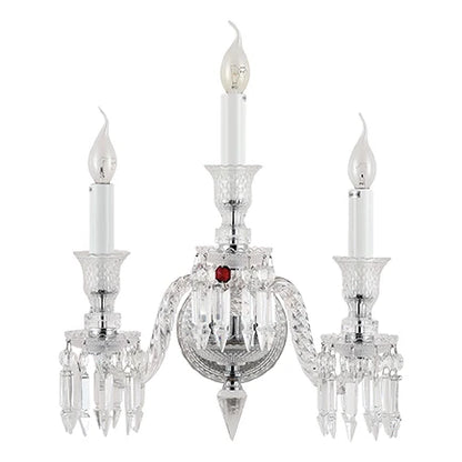 Luxury 3-Candle Crystal Wall Lamp