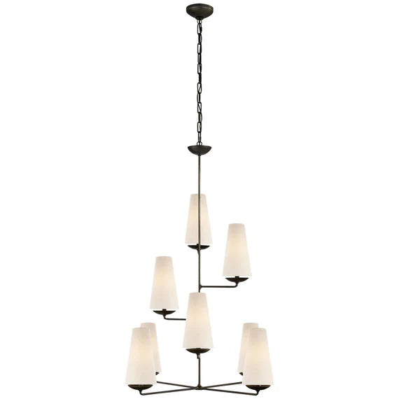 Vertical Chandelier/Wall Light in Bronze/Black/White Finish Color