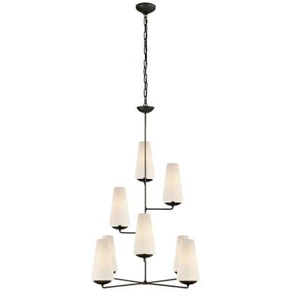 Vertical Chandelier/Wall Light in Bronze/Black/White Finish Color