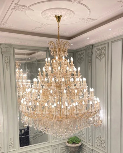 Extra Large Multi-tiered Candle Light Crystal Chandelier for Hotel/Restaurant