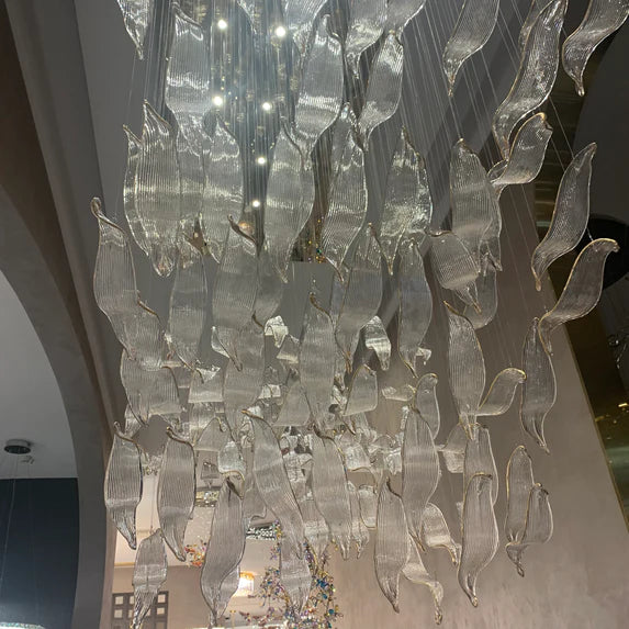 Modern Light Luxury Floating Leaves Chandelier for KItchen Island/Dining Room