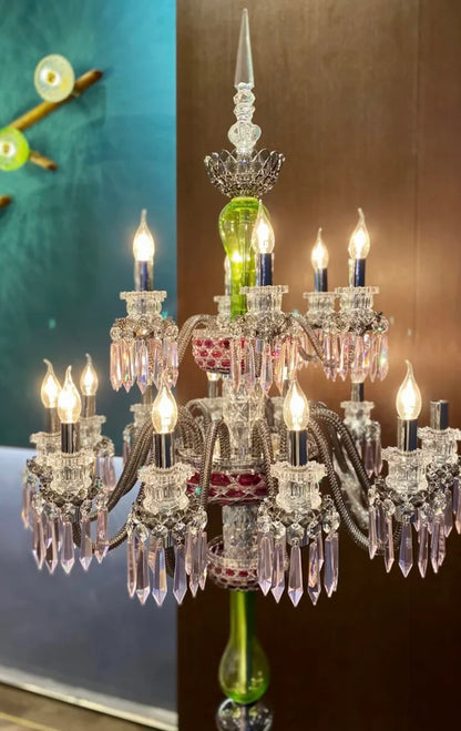 Luxury Colorful 18-Light Crystal Floor Lamp