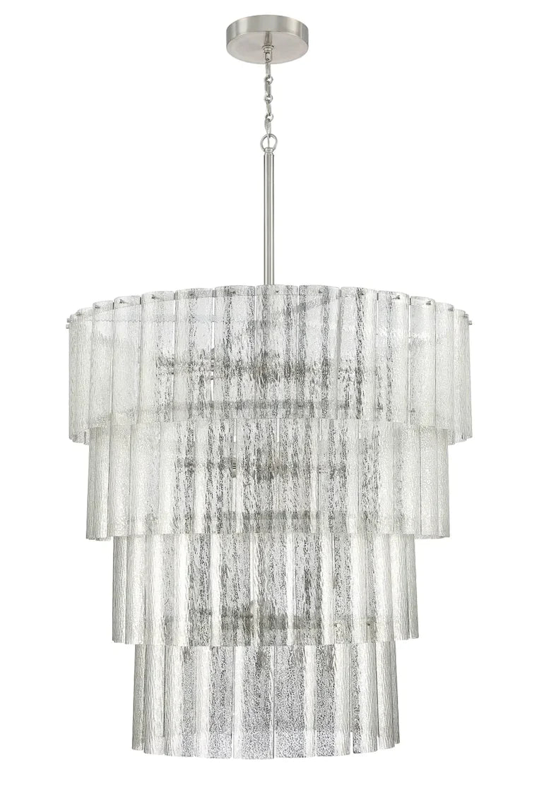 Modern Light Luxury 3/4-layer Round Glass Chandelier