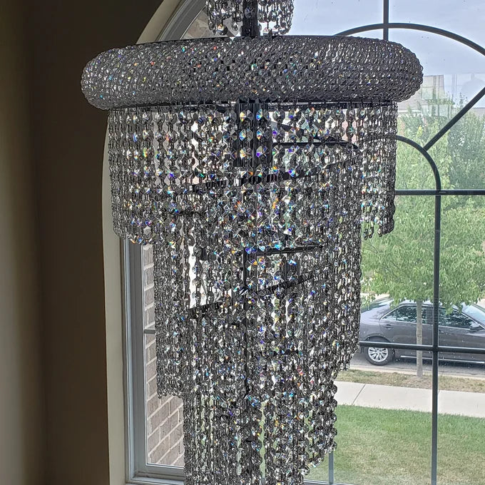 Extra Large Spiral Crystal Chandelier for Staircase/Foyer/Living room