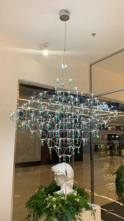 Modern Art Design Firefly Classical Green Crystal Chandelier