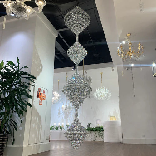 Luxury Three/Four Cone Crystal Chandelier for Staircase/Foyer/Hotel