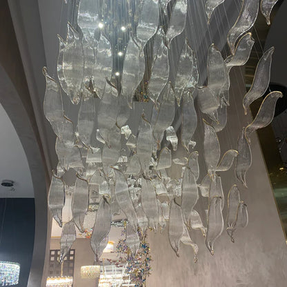 Modern Light Luxury Floating Leaves Chandelier for KItchen Island/Dining Room