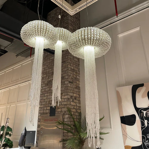 New Designer Jellyfish Glass Pendant Chandelier for Dining Room/Entryway/Bedroom