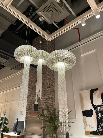 New Designer Jellyfish Glass Pendant Chandelier for Dining Room/Entryway/Bedroom