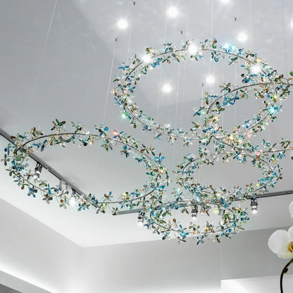 Modern Art Design Floral Crown Crystal Chandelier