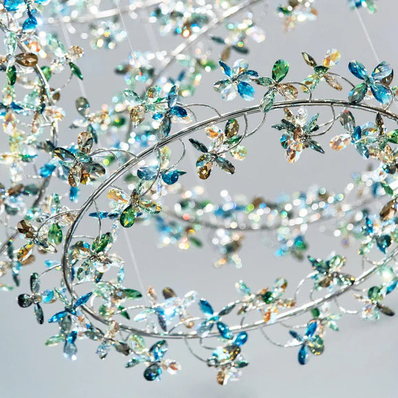 Modern Art Design Floral Crown Crystal Chandelier