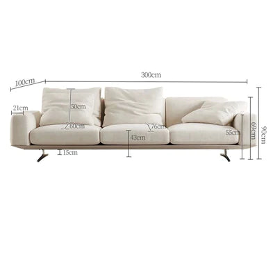 Italian Style Tofu Straight Sofa