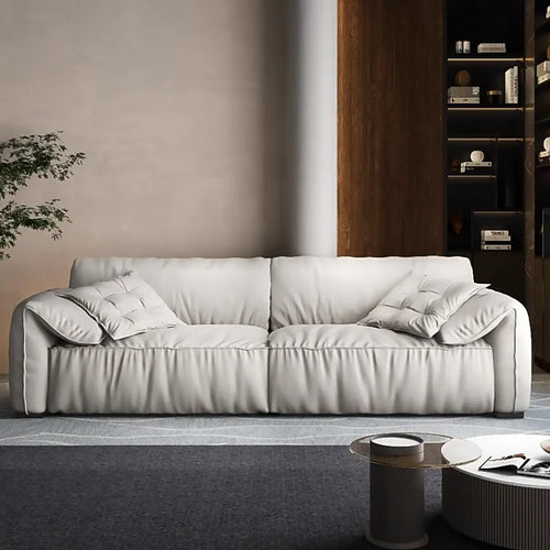 Italian Style Elephant Ears Leather Sectional Sofa