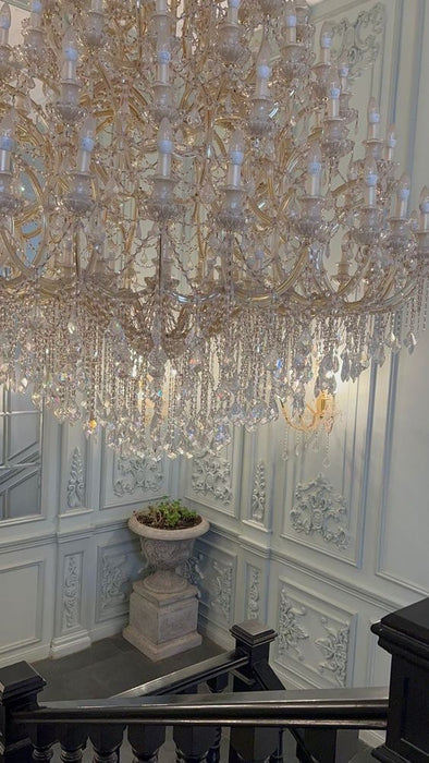 Extra Large Multi-tiered Candle Light Crystal Chandelier for Hotel/Restaurant