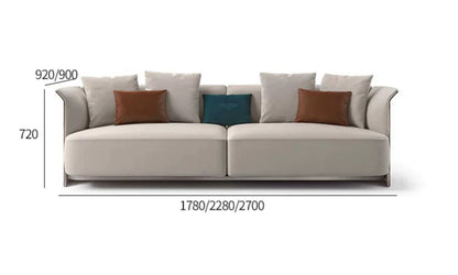 Italian Light Luxury 1/2/3/4 Seater Leather Sofa