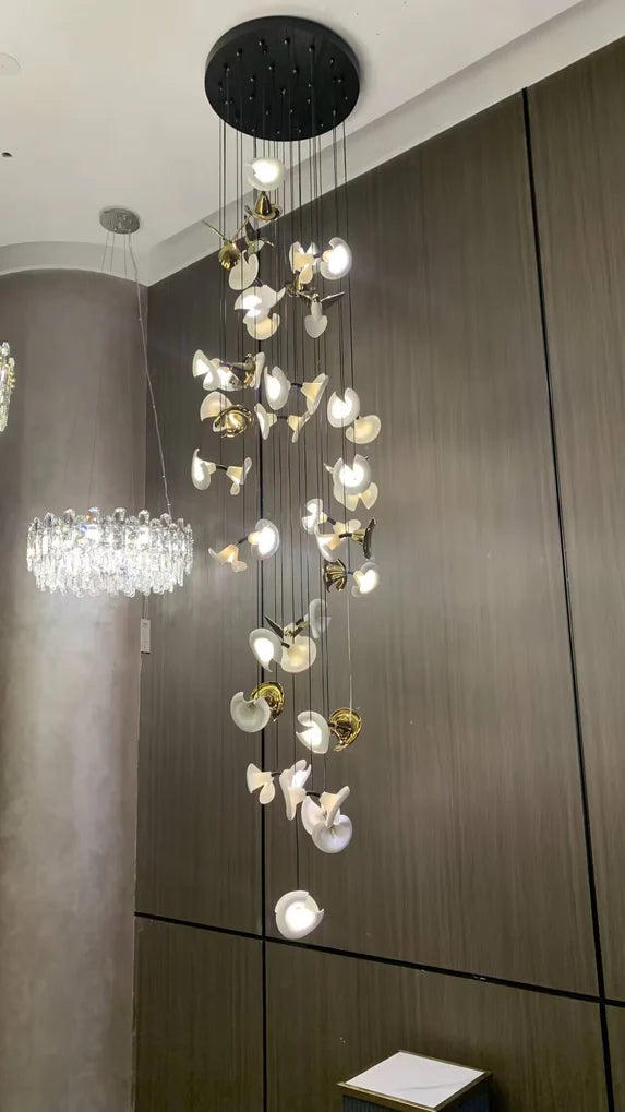 Modern Art Petunia Chandelier for Staircase/Foyer/Living Room