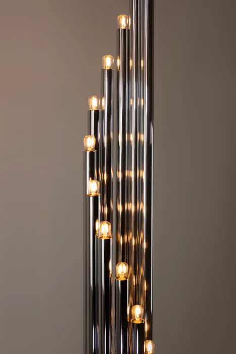 Vintage Italian Chrome Plated Tubular Floor Lamp