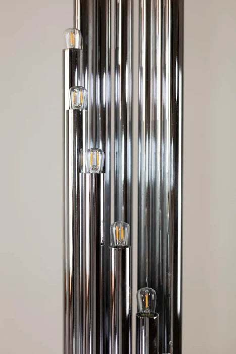 Vintage Italian Chrome Plated Tubular Floor Lamp