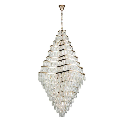 New Luxury Wavy Multi-tiered Crystal Chandelier for Living Room