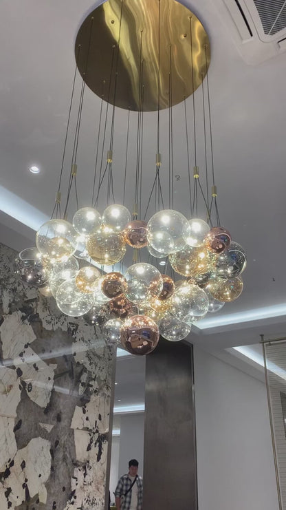 Italian Creative Glass Bubble Ball Chandelier for Living/Dining Room/Kitchen Island