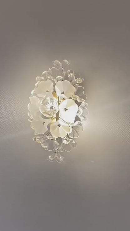 Modern Ccreative Glass Jasmine Wall Light