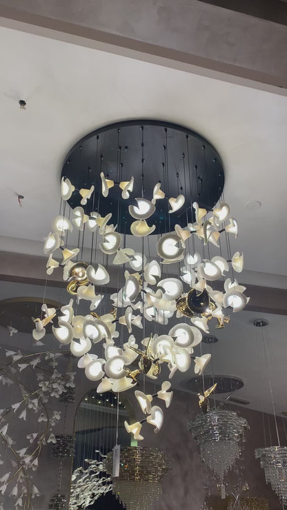 Modern Art Petunia Chandelier for Staircase/Foyer/Living Room