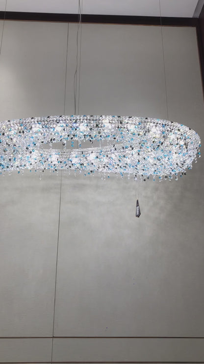 Luxury Unique Foyer Crystal Chandelier for High-ceiling