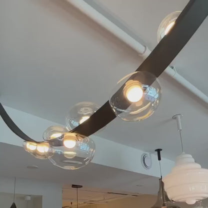 Minimalist Leather Belt Chandelier for Dining/Living Room