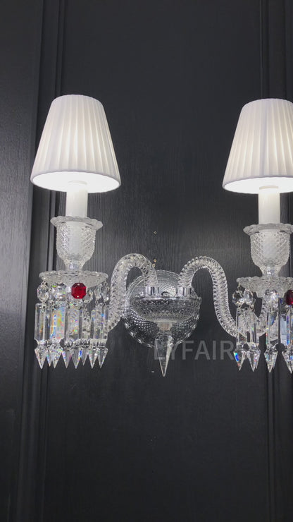 Luxury 2-Candle Crystal Wall Lamp