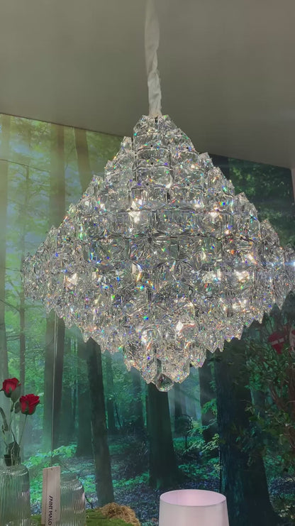 Luxury Cone Crystal Chandelier for Living Room/Bedroom/Bathroom