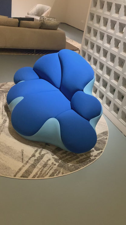 Creative Fiberglass Fabric Blue Cloud Sofa