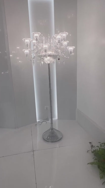 Luxury Classic Crystal Lampshade Floor Lamp