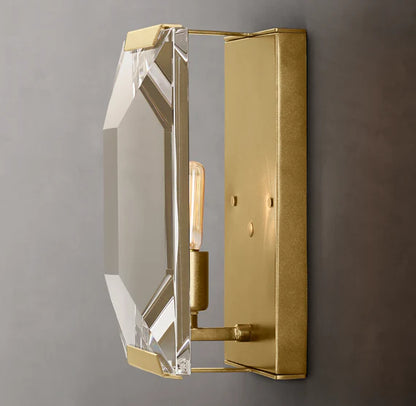 Modern Diamonds-Shape Crystal Single/Triple Wall Sconce