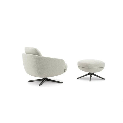 Modern  White Revolving Lounge Chair