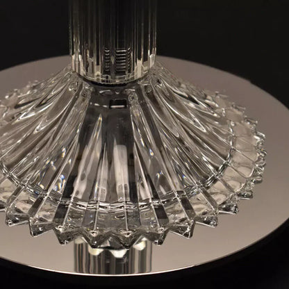 Luxury Crystal Slub White Lampshade Table Lamp