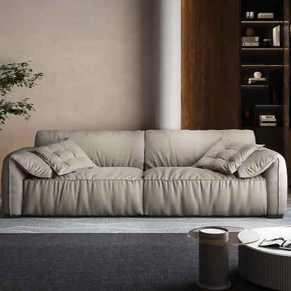 Italian Style Elephant Ears Leather Sectional Sofa