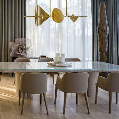 Minimalist Linear Brass Chandelier for Dining Room/Kitchen Island