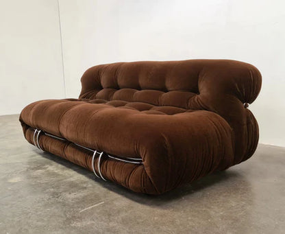 Italian Retro Unique Shape Sofa With Steel Teeth